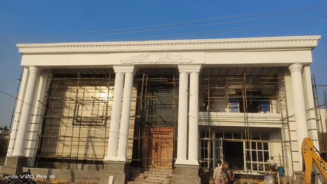 The front elevation from the side, Dharmavaram Saree Manufacturer Office, Dharmavaram