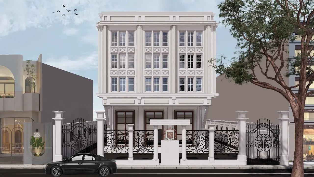 Design render of the front elevation, Sandur Manganese Iron Ores