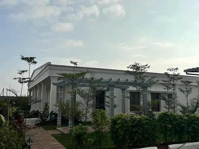 The pavilion across the garden, TDP Office